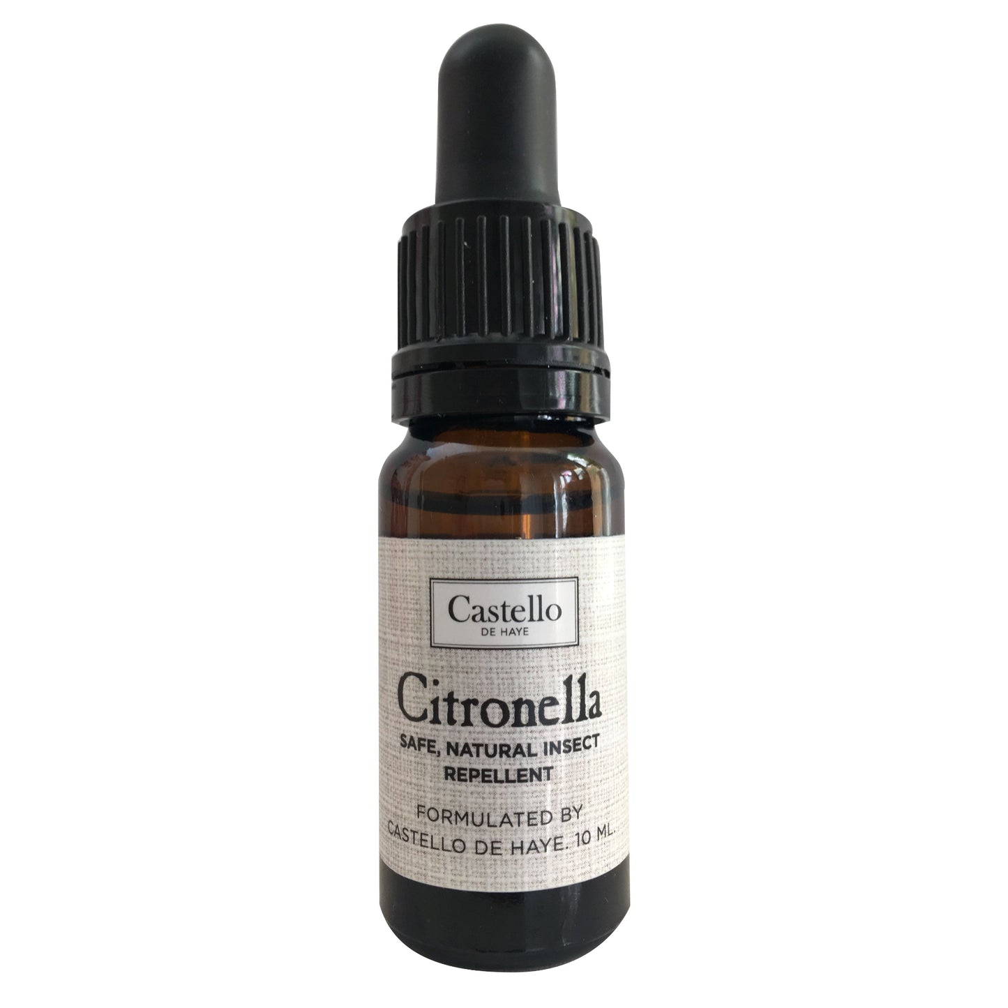 Castello de Haye
Citronella Oil
Safe, Natural Insect Repellent
10ml bottle on a white background