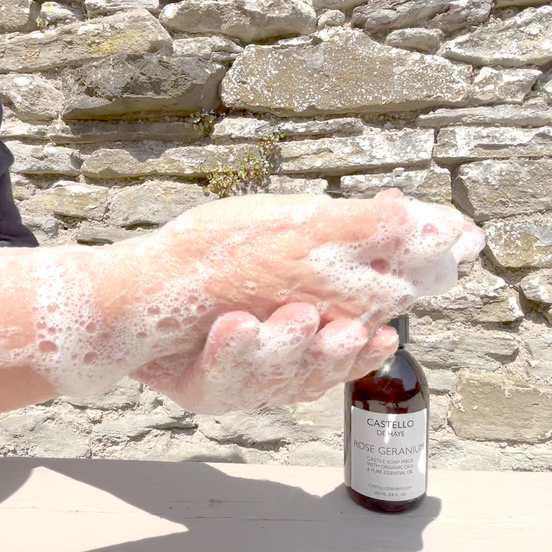 Delicate Rose Geranium Castile Soap with Organic Oils
