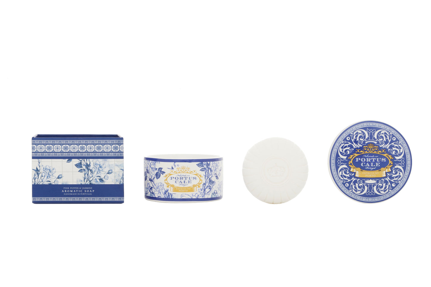 Portus Cale soap with packaging on a white background