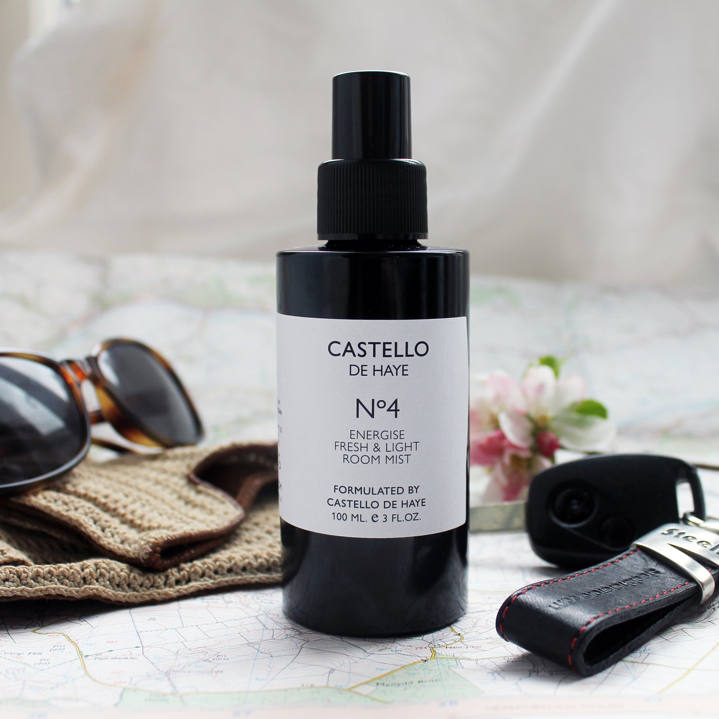 No.4 Energise Room Mist (spray), 100ml - Boost Your Day with Aromatherapy, Castello de Haye