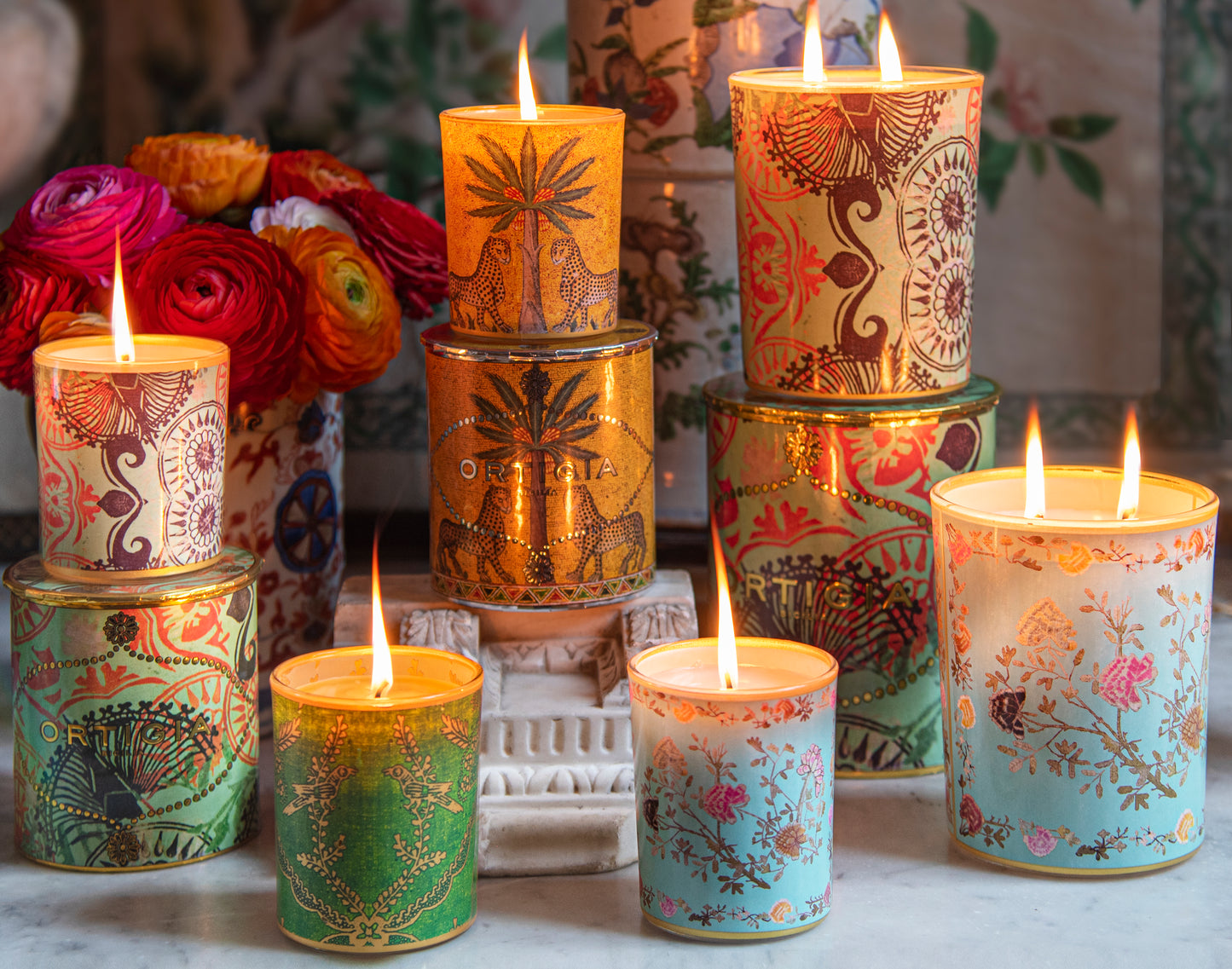 Fico d'India Decorated Candle