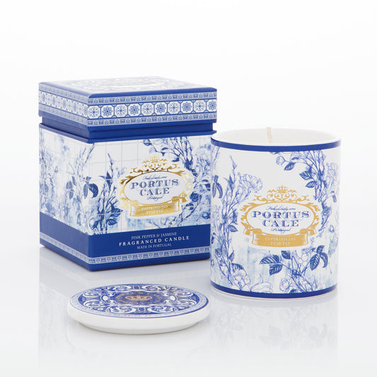 Portus Cale candle with packaging on a white background