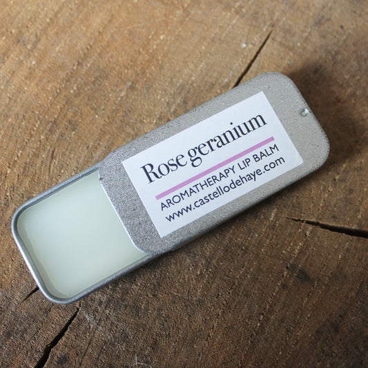Rose Geranium Aromatherapy Lip Balm 7ml – Nourishing Handcrafted Balm with Rose Geranium Essential Oil & Beeswax